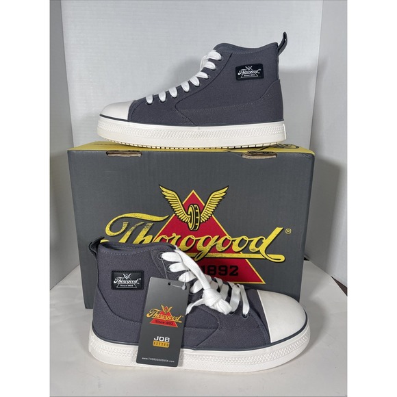 Thorogood 808-2200 Warehouse Mid Height Safety Toe Work Shoes Mens Size 9.5 Gray - Picture 1 of 5